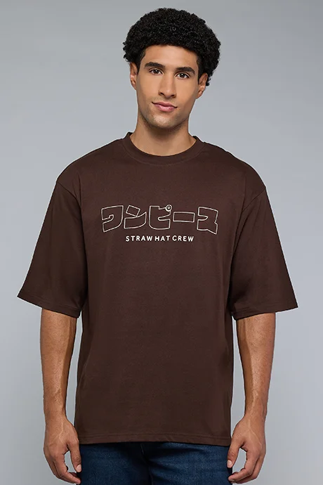 R&b Printed T-Shirt with Crew Neck and Short Sleeves