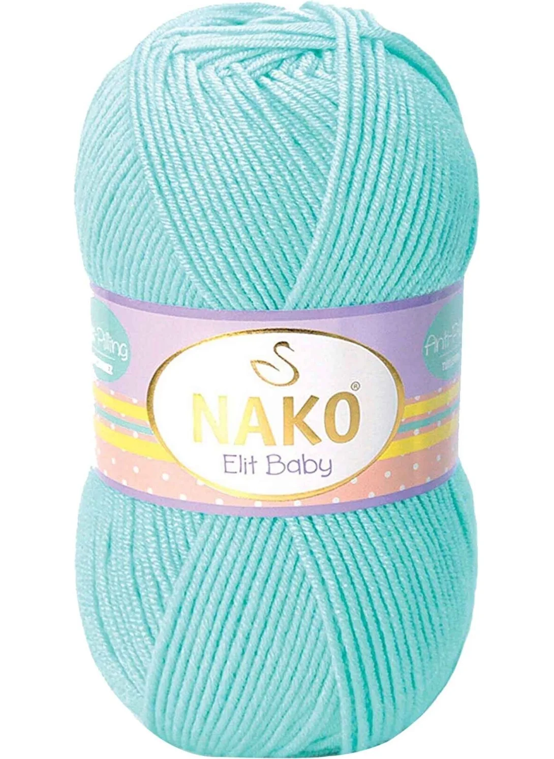 ناكو Elite Baby Knitting Yarn Anti-pilling Baby Wool Light Turquoise 10535