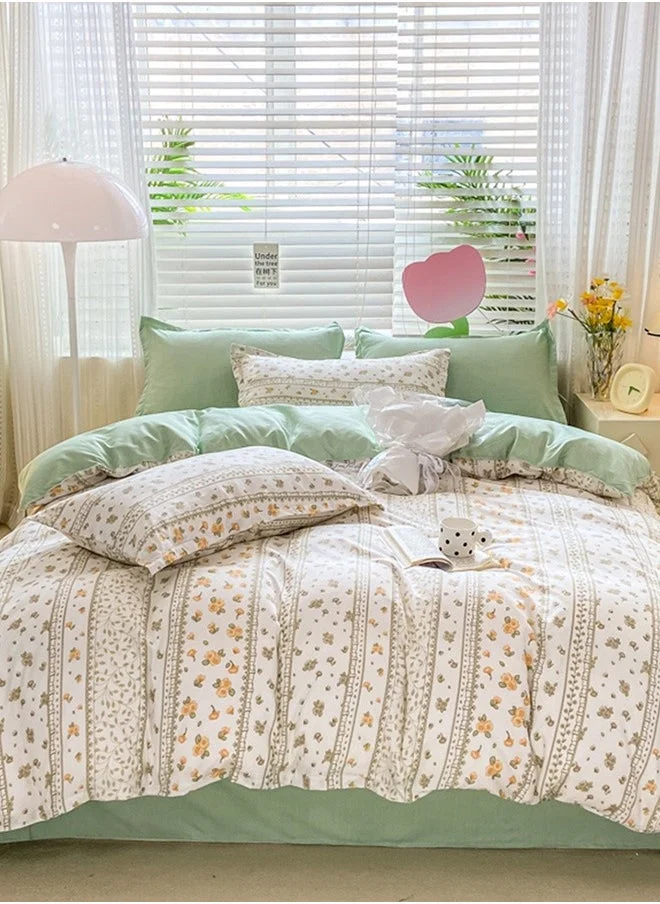 شاربدو 4-Piece Set Bedding Modal Quilt Cover Set with 1 Quilt Cover 1 Sheet and 2 Pillowcases 2m Bed (200 * 230cm)