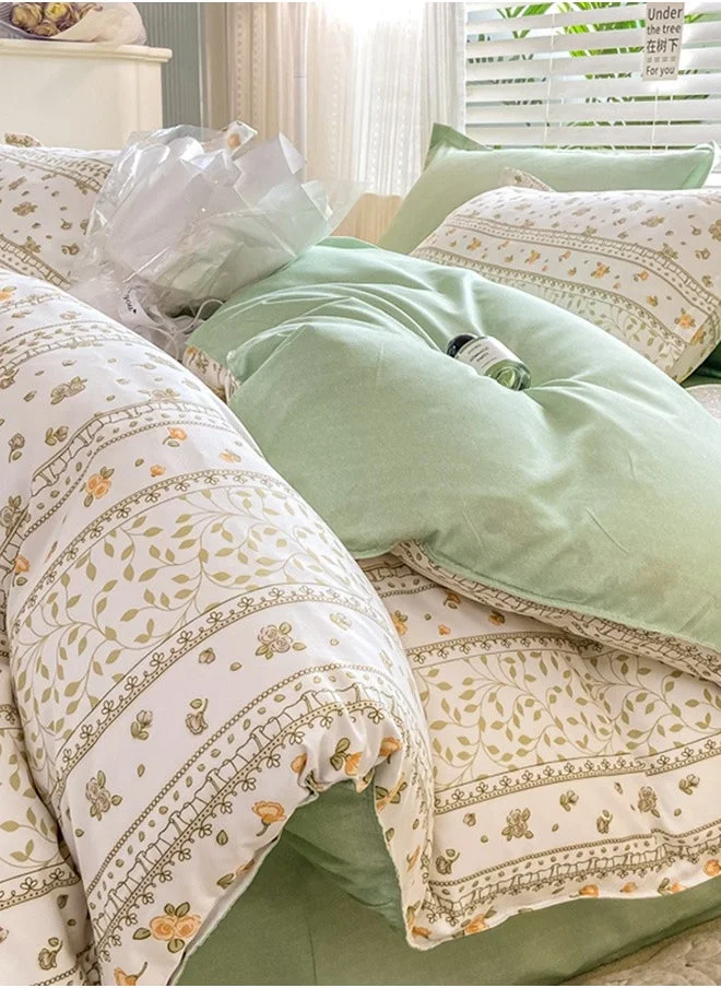 شاربدو 4-Piece Set Bedding Modal Quilt Cover Set with 1 Quilt Cover 1 Sheet and 2 Pillowcases 2m Bed (200 * 230cm)