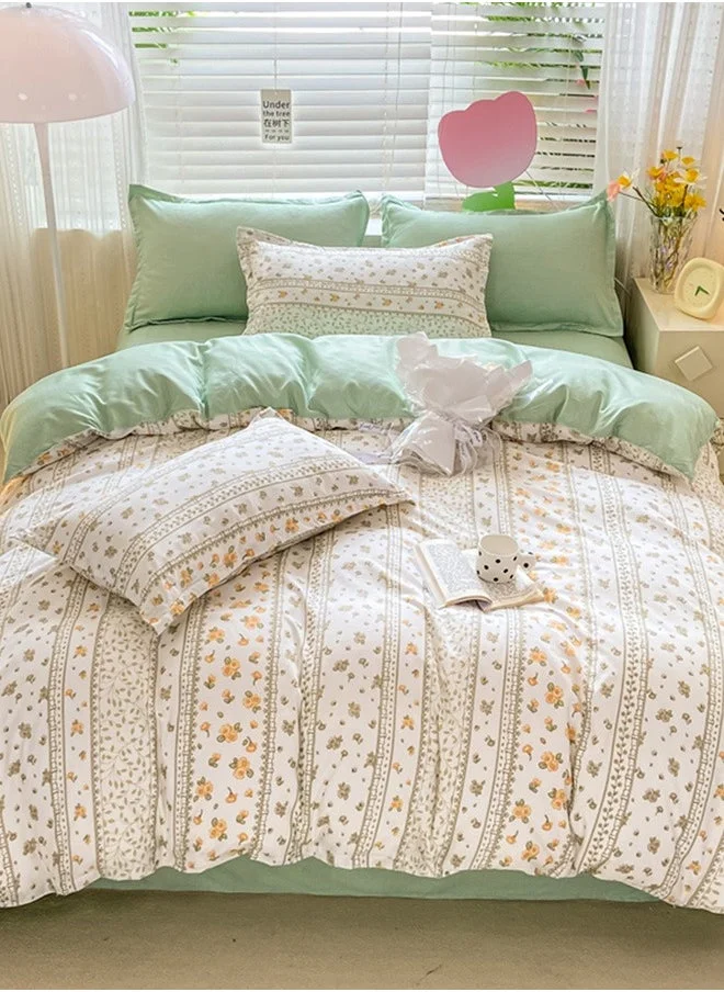 شاربدو 4-Piece Set Bedding Modal Quilt Cover Set with 1 Quilt Cover 1 Sheet and 2 Pillowcases 2m Bed (200 * 230cm)
