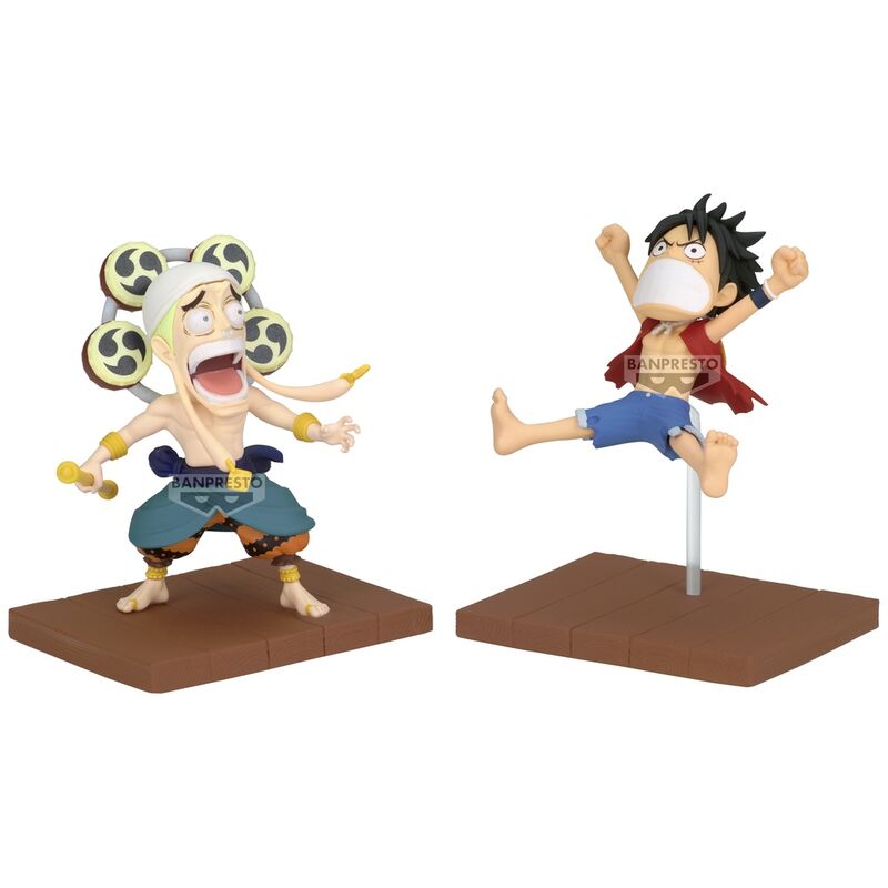 Banpresto One Piece Monkey D Luffy & Enel World Collectable figure 7cm - Image 1