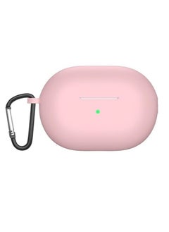 Generic Silicone Case Compatible with Huawei Freebuds Pro 4 2025 with Carabiner, Shockproof Slim Headphone Case, Soft Earphone Protective Cover Support Wireless Charging (pink) 
