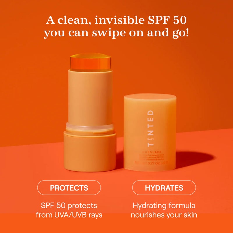 Live Tinted Hueguard Invisible Sunscreen Stick SPF 50: Waterproof, Sweatproof, Body and Face Sun screen Stick, Roll On Sun Screen, No White Cast & Hydrating Tinted Sunscreen, Reef Friendly, 0.77oz/22g - Image 2