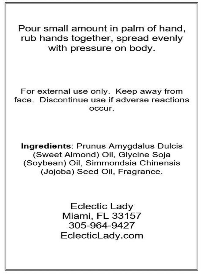 Eclectic Lady Lilac Massage Oil, 4 oz, With Sweet Almond Oil and Jojoba Oil - Image 4