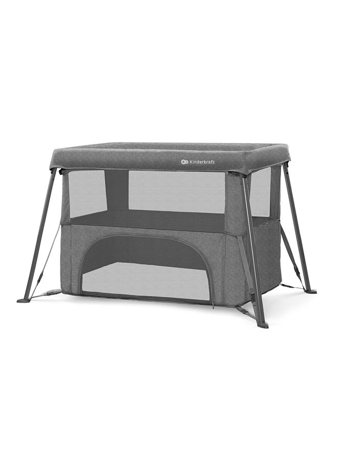 Kinderkraft Cami 3-In-1 Baby Cot - Grey  - Image 2