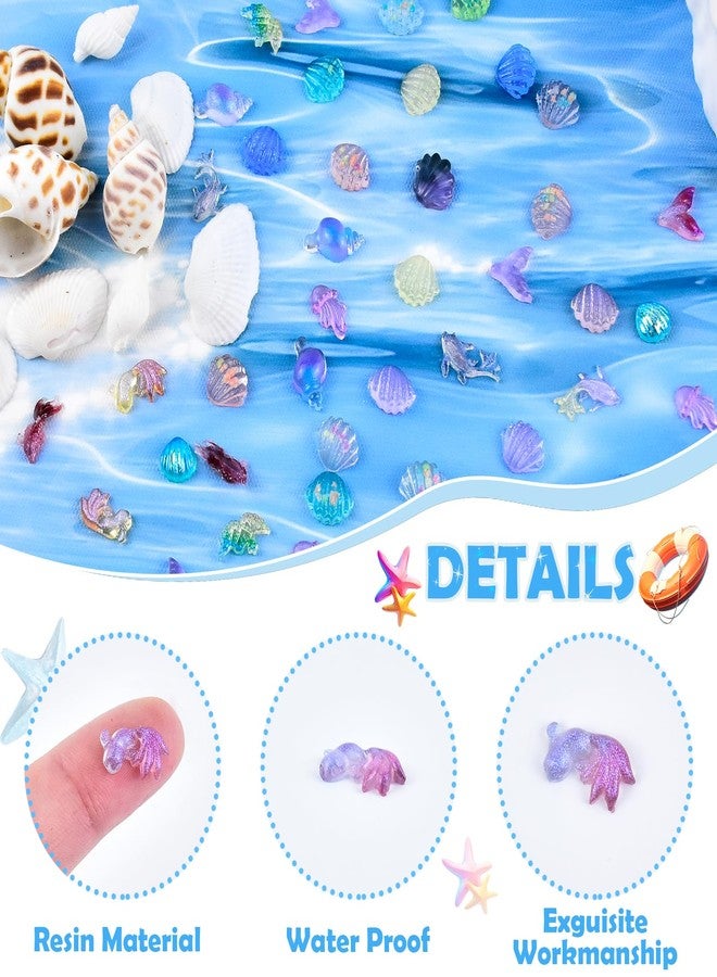 BENOSPACE 200 Pcs Mini Resin Ocean Animals Miniature Plastic Fish Aquarium Decorations Tiny Sea Animal Variety Figurines to Hide for DIY Crafts Fairy Garden Dollhouse Micro Landscaping Fish Tank - Image 3