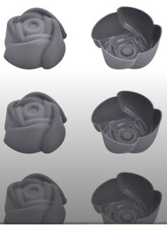 Bybirgül Anthracite 12 Pack Silicone Mini Rose Cake Mold, Muffin Mold, Cupcake Mold 12 Pieces - pzsku/Z079E367F8BFC68BA1A3FZ/45/_/1730585667/41490804-cb0e-43e5-9412-9629a3cb610c