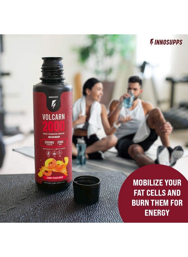 INNOSUPPS InnoSupps Volcarn 2000 - L-CARNITINE Advanced Energy Liquid | ATP Enhancer with GBEEC | Boosts Energy, Enhances Focus, Caffeine Free, No Artificial Sweeteners | 32 Servings (Candy Peach Rings) - Image 2
