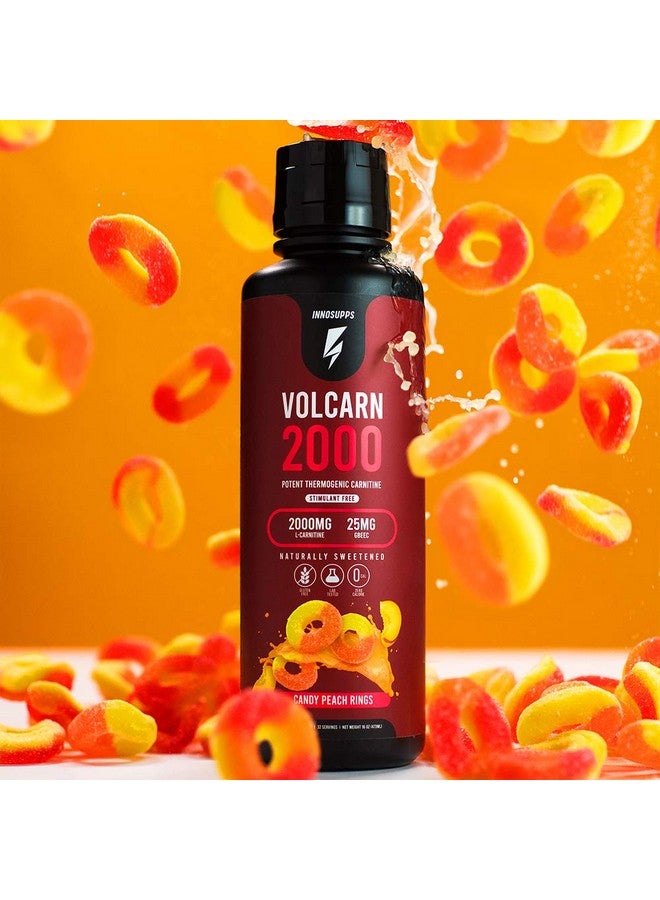 INNOSUPPS InnoSupps Volcarn 2000 - L-CARNITINE Advanced Energy Liquid | ATP Enhancer with GBEEC | Boosts Energy, Enhances Focus, Caffeine Free, No Artificial Sweeteners | 32 Servings (Candy Peach Rings) - Image 4