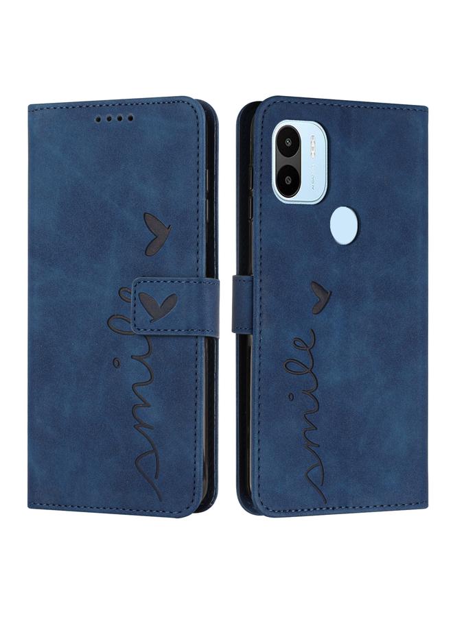 Case For Xiaomi Redmi A1+ Skin Feel Heart Embossed Leather Phone Case