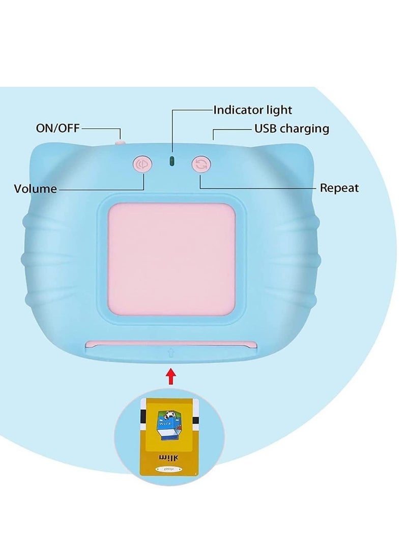 ELTRAZONE Talking Flash Cards Learning Toys for Toddlers 2 3 4 5 6 Year Old Kids Arabic and English Letters Speech Therapy Word Game Toy Early Enducation Teaching 112 Pcs Cards 224 Words Machine - Image 4