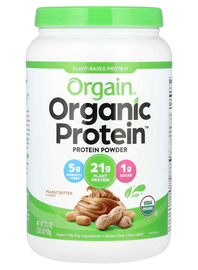 Organic Protein Powder Plant-Based Peanut Butter 2.03 lb (920 g)
