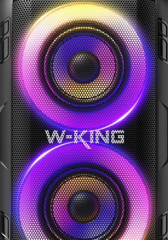 W-KING مكبر صوت محمول W-KING 80W للحفلات الخارجية مع بلوتوث لاسلكي وباس قوي وأضواء - Image 1