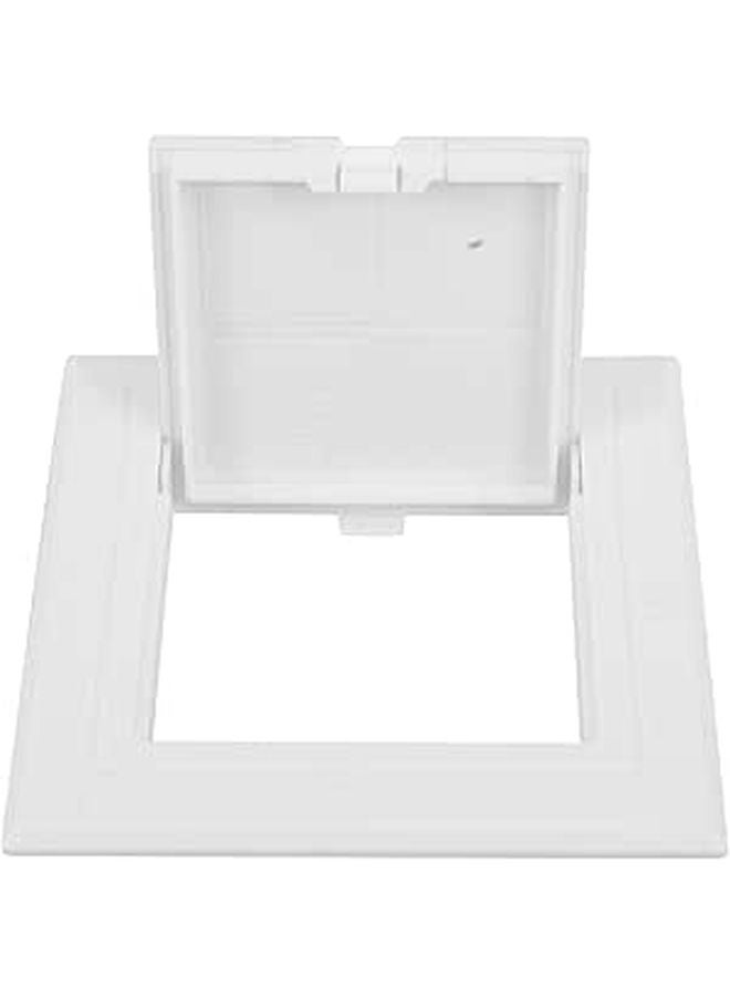White Plastic Access Panel Door Cover Plate for Drywall Ceiling Easy Installation - Image 1