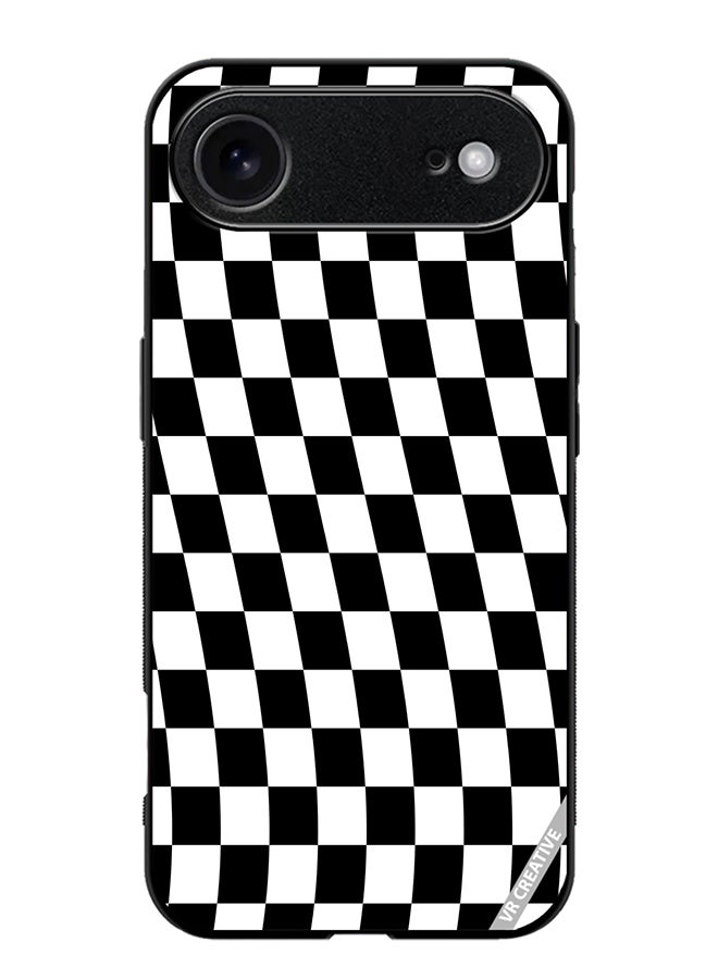 Protective Case Cover For Apple iPhone 17 Air Checkered Design Multicolour