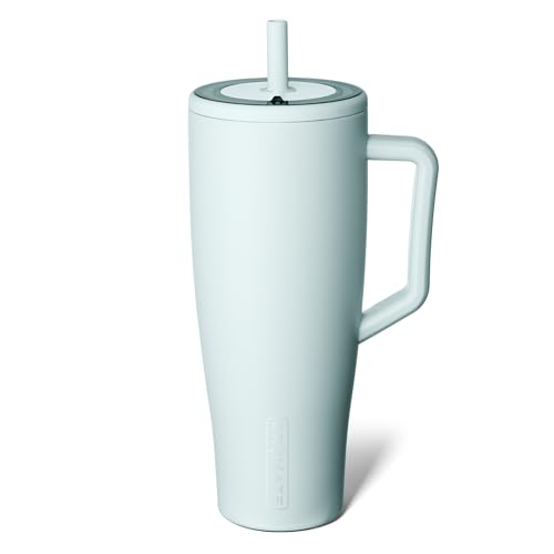 BrÃ¼Mate BrüMate Era 40 oz Tumbler with Handle and Straw | 100% Leakproof Insulated Water Bottle Tumbler with Lid and Flexible SoftSip Straw | Made of Stainless Steel | Cup Holder Friendly | 40oz (Blue Agave) - Image 1