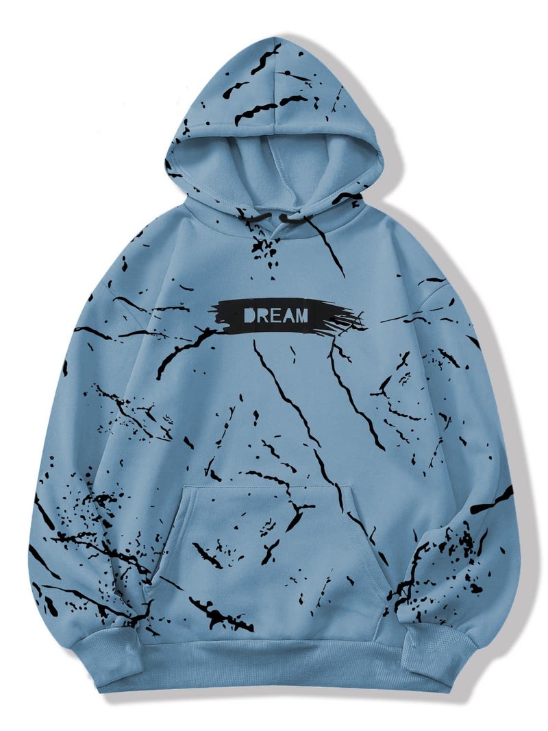 TAGDO® Men's Letter Printed Unisex Hoodie and Sweatshirt|Hoodie for Man (RF-Hoodie-2010-Aqua-S) - Image 4