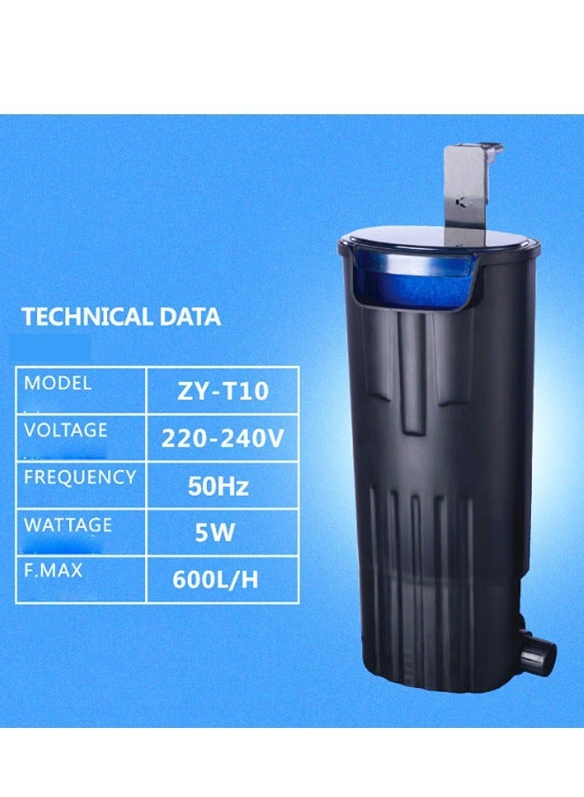 GMORO Fish Tank Filter, Submersible Pump System for 5 to 40 Gallon Aquariums, Ultra Silent Waterfall Filter for Turtle Tanks - Image 4