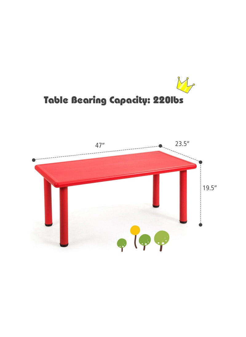 Rectangular Kids Table Children School Activity Table for Reading Drawing Dining Playing Multifunctional Plastic Table Steel Pipe Toddler Furniture for Boys & Girls Red - pzsku/Z079E9833C1C17E862EEAZ/45/_/1683445116/e8e80e96-0764-4f1e-bb8a-d4aca08df753