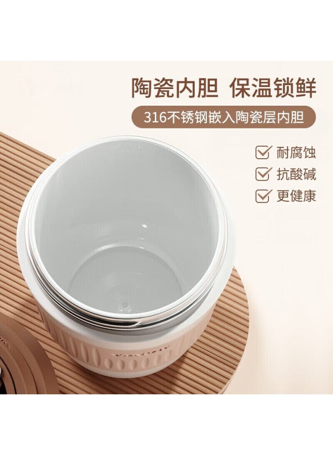 Vanow Insulated Tumbler For Women High-style Coffee Travel Straw Cup Ceramic Liner Portable Water Bottle Kids Student Cup