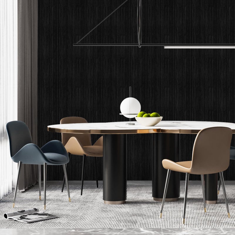 Qianglive Black Grasscloth Peel and Stick Wallpaper - 15.7"x120" Vintage Texture Removable Waterproof Wall Paper for Room Walls, Cabinets, Furniture, Drawers, Desk - Image 4