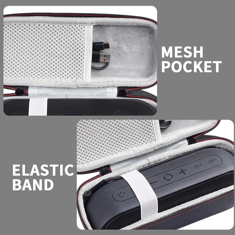 Vertus ® Carrying Case Storage Bag, Travel Case Cover for Tribit XSound Plus 2 30W / MaxSound Plus 24W Bluetooth Wireless Speakers (Hard|Black) - Image 3