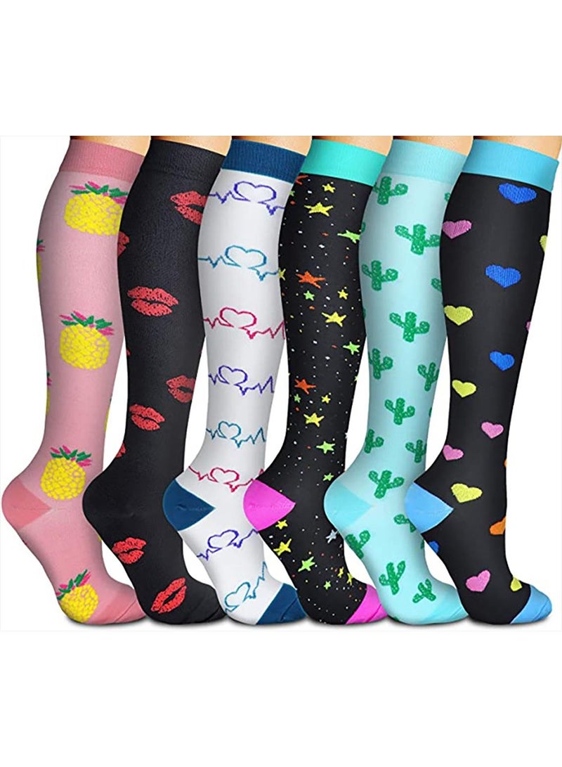 Sweet seven Copper Compression Socks (6 Pairs) - 15-20 mmHg Support for Athletics, Cycling, Nurses - Men & Women Circulation Boost - Image 1