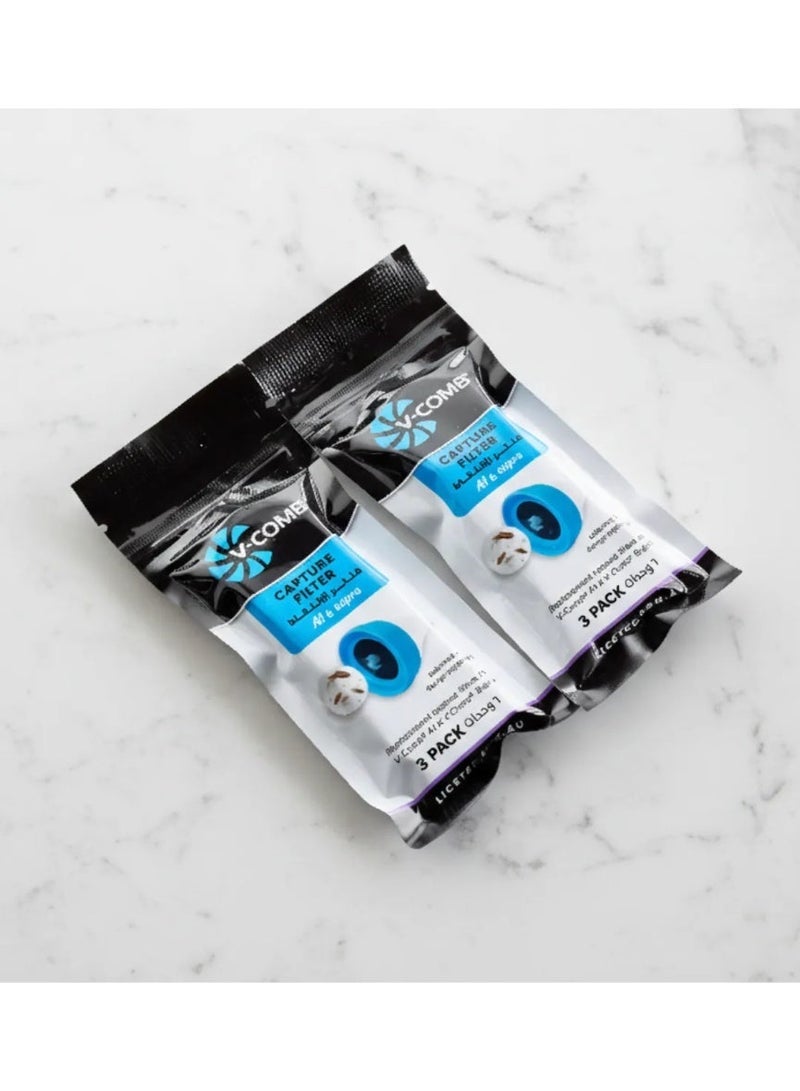 في كومب فلاتر التقاط القمل يعمل مع جهاز التخلص من القمل في -كومب موديل 6 قطع - Image 2