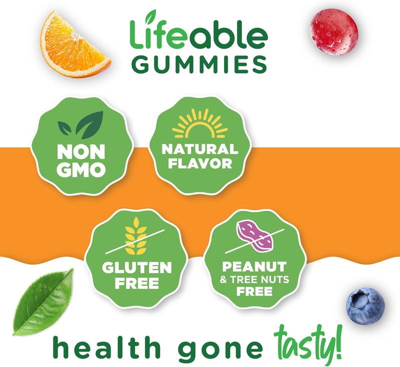 Lifeable Calcium with Vitamin D3 Gummies  Calcium 500 mg D3 1000 IU  Great Tasting Bone Strength Supplements  for Bone Health  Calcium Gummies for Women Men  60 Gummies - Image 4