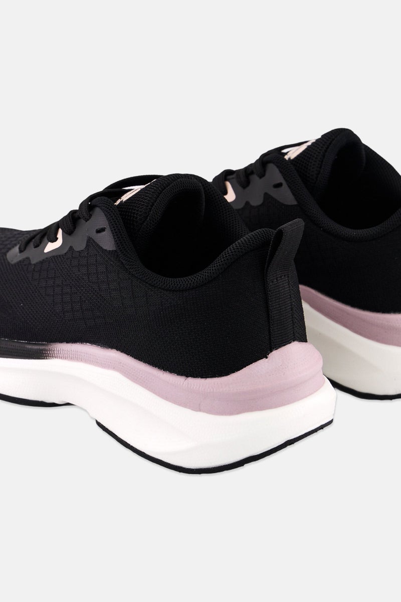 RBX Women Lace Up Running Shoes, Black - Image 2