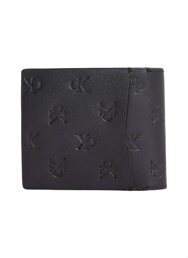 Calvin Klein Jeans Men's Embossed Bifold Wallet - Leather, Black  - Image 2