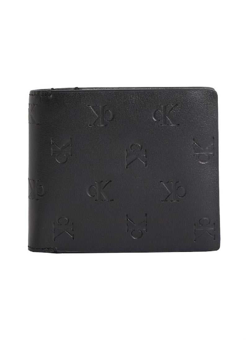 Calvin Klein Jeans Men's Embossed Bifold Wallet - Leather, Black  - Image 1