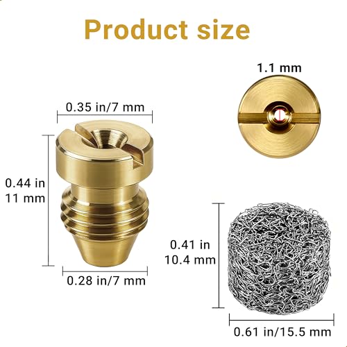 KAEZDD 2 Pieces 1.1 mm Foam Cannon Orifice Nozzle and 2 Pieces Foam Maker, Universal Thread Tips for Snow Foam Lance - Image 2
