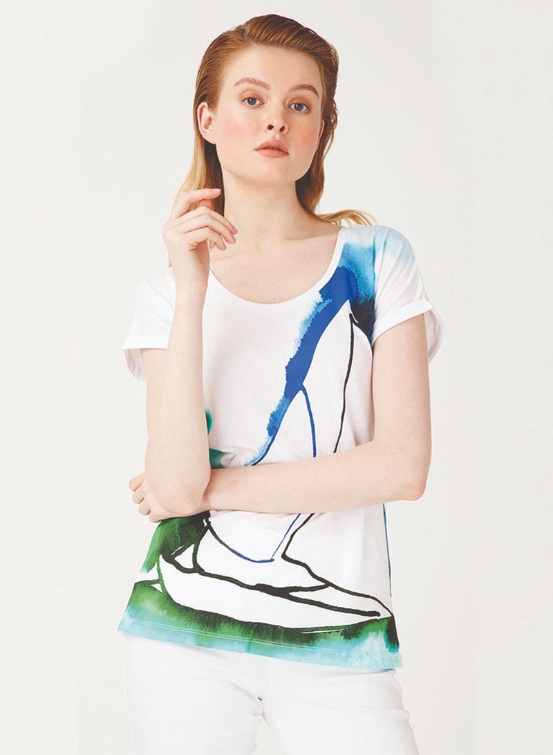Anemoss Anemoss Sailboat Womens T-Shirt  - Image 5