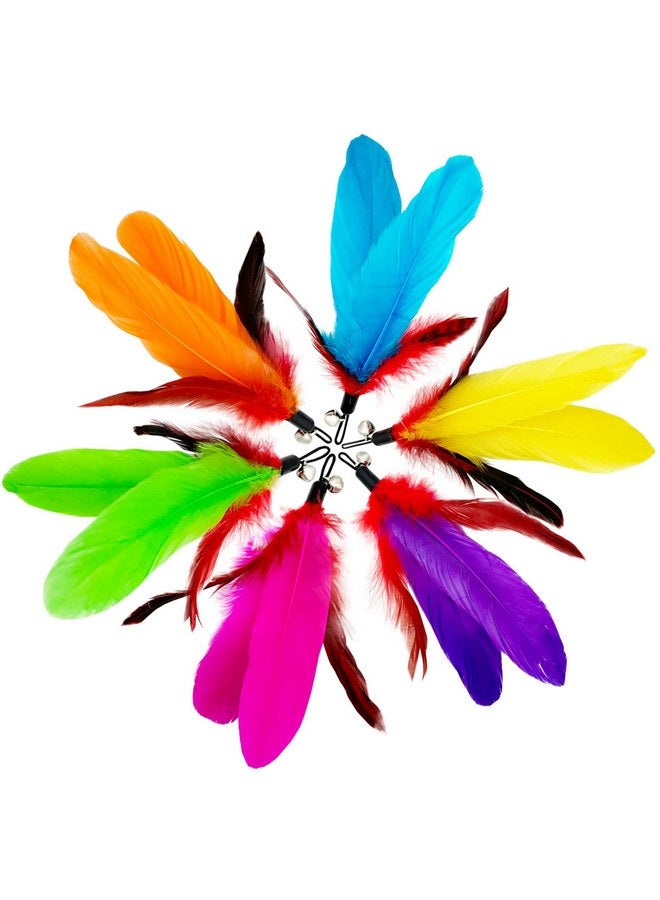 TIENAILING Cat Feather Toys Refills Cat Wand Replacement Feathers, 14 PCS Feathers Cat Toy Refills, Cat Toys Feathers for Cat Wand - Image 3