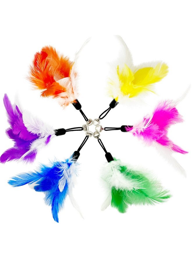 TIENAILING Cat Feather Toys Refills Cat Wand Replacement Feathers, 14 PCS Feathers Cat Toy Refills, Cat Toys Feathers for Cat Wand - Image 4
