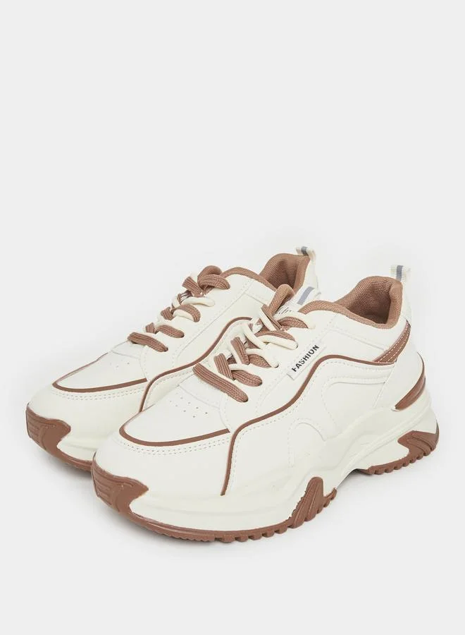 Styli Styli Panelled Lace up Sneakers