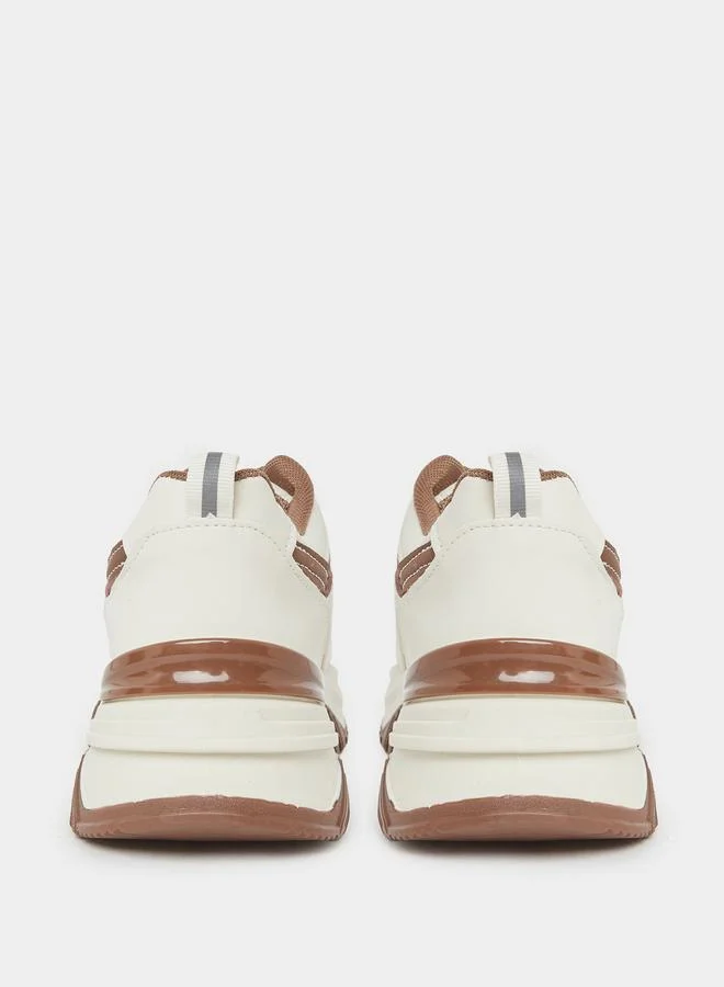 Styli Styli Panelled Lace up Sneakers