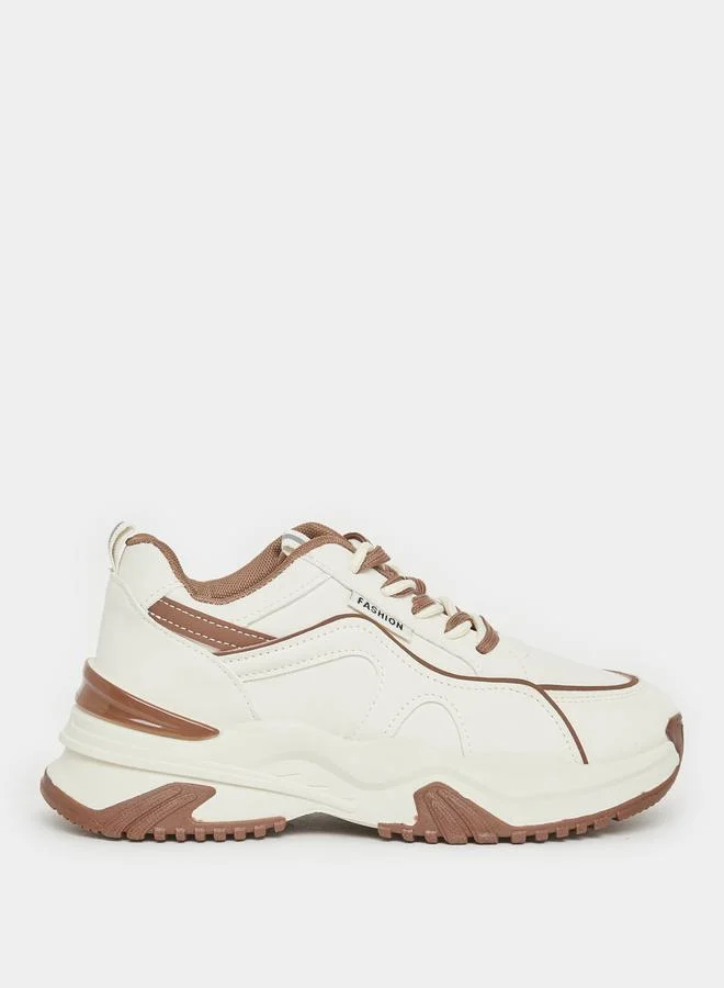 Styli Styli Panelled Lace up Sneakers