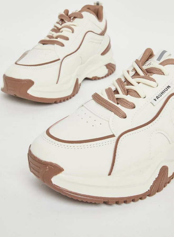 Styli Styli Panelled Lace up Sneakers