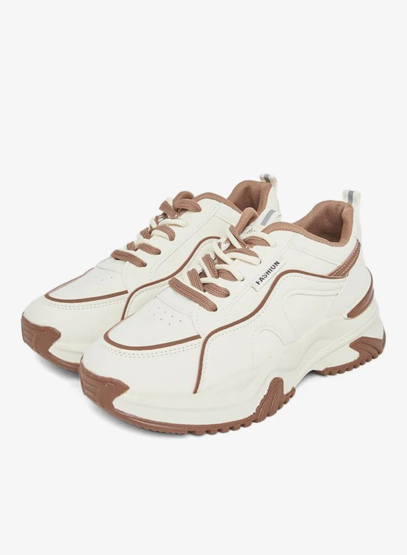 Styli Active Panelled Lace up Sneakers