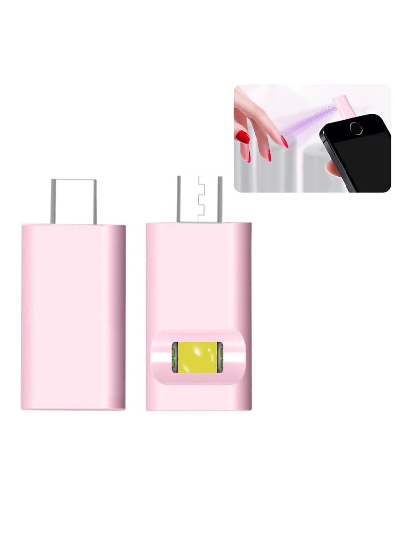 ماركة غير محددة مصباح أظافر ميني USB، مجفف طلاء الأظافر المحمول السريع الجفاف بأشعة فوق بنفسجية LED مع واجهة هاتف من نوع Type-C  - Image 1