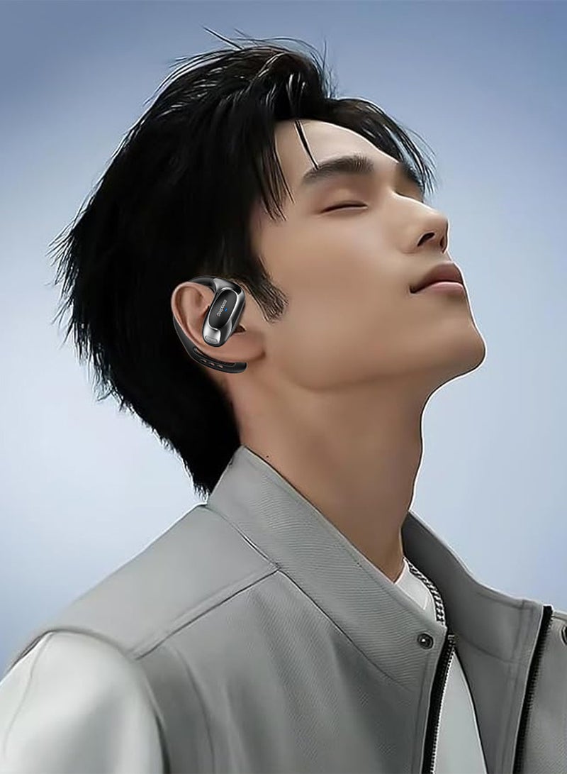 Deepbass AP10 OWS سماعات أذن لاسلكية – صوت عالي الدقة، تصميم رياضي، وصوت ستيريو 40mAh مع علبة شحن 200mAh - أسود - Image 3