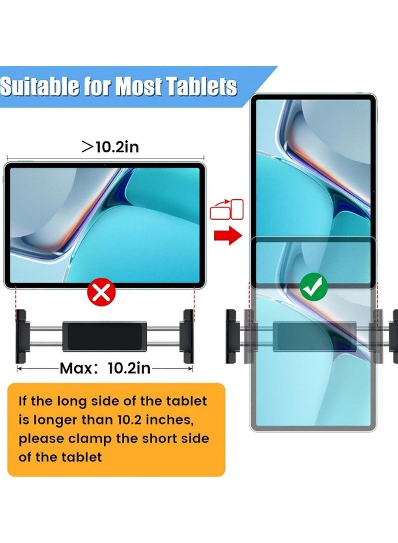 Kibee 2-Pack Tablet Holder for Car, 360° Rotatable and Retractable Car Phone Holder for Back Seat, Road Trip Essentials for 4.7–12.9 Inch Devices - Image 5