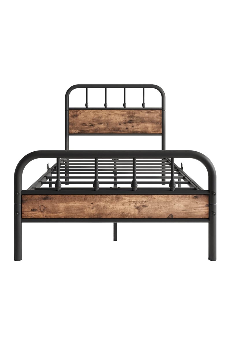 Crest J Durable metal bed with a modern design in black 190* 90 - Image 4