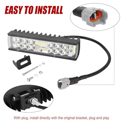 Cylemoto Headlight Light Bar LED for Sur-Ron Surron Light Bee S X Segway X160 X260 for 7/8" Handlebars Motorcycle Electric Dirt Bike Plug and Play Farther and Wider View - Image 5