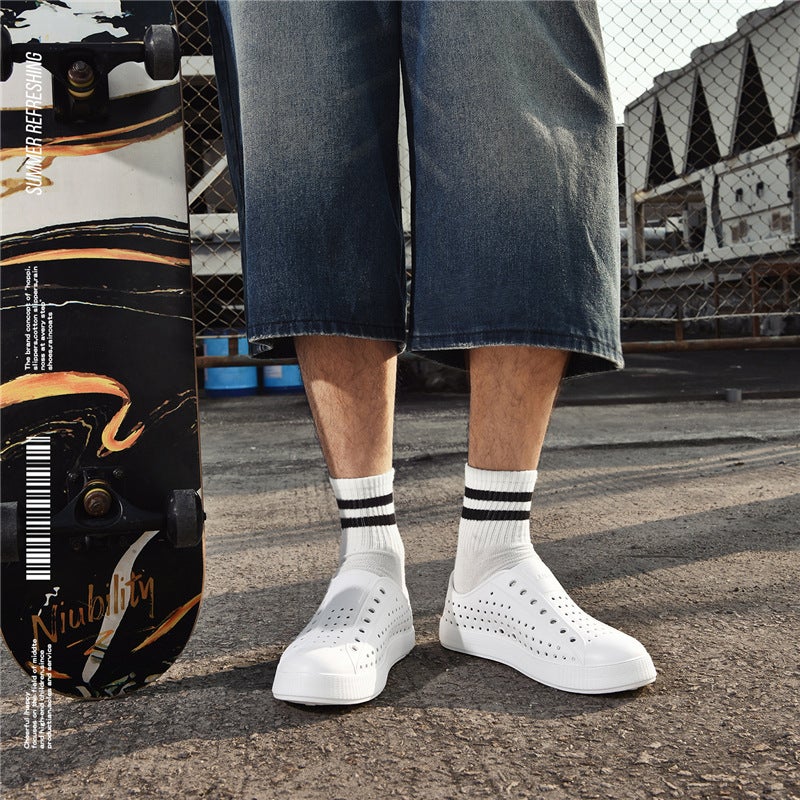 New Cave Shoes Men And Women Couple Summer Personality Hollow Casual Sandals Seaside Wading Beach Shoes - Image 5