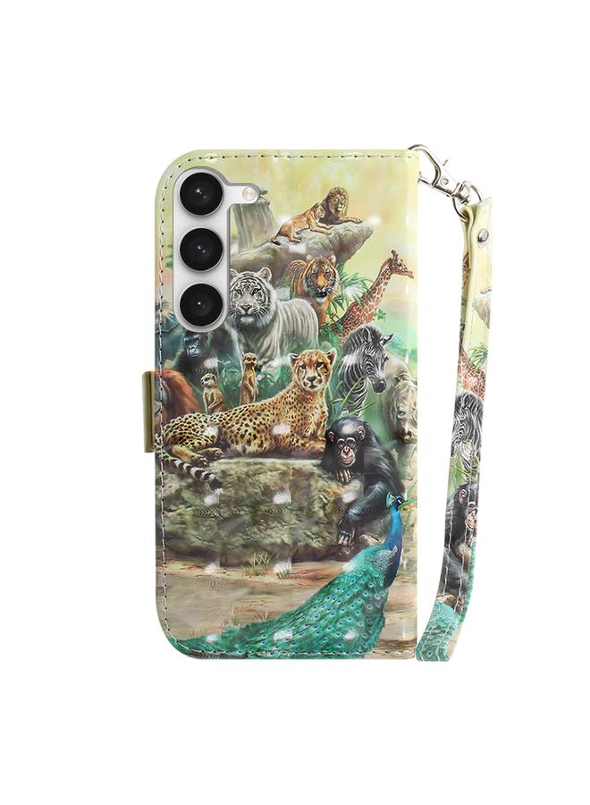 اس-توب جراب لهاتف Samsung Galaxy S23+ 5G، جراب هاتف جلدي قابل للطي بنمط ملون ثلاثي الأبعاد - Image 3