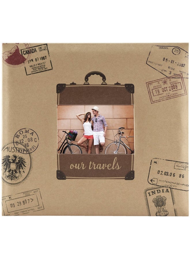 MCS Expandable 10-Page Scrapbook Album with 12 x 12 Inch Pages, 13.5 x 12.5 Inch, Travel - Image 1